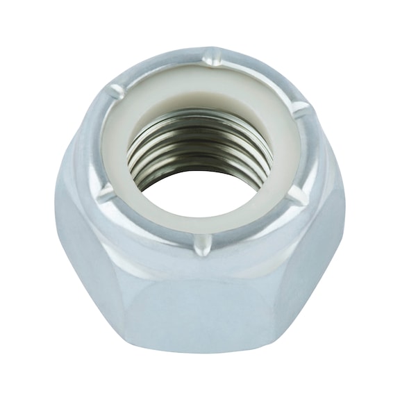 Hexagon nut, low profile, with clamping piece (non-metal insert) inch - 1