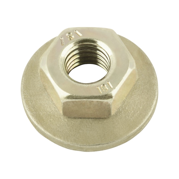 Nut with corrugated washer - NUT-HEX-SPGWSH-WS10-(A2C)-M6