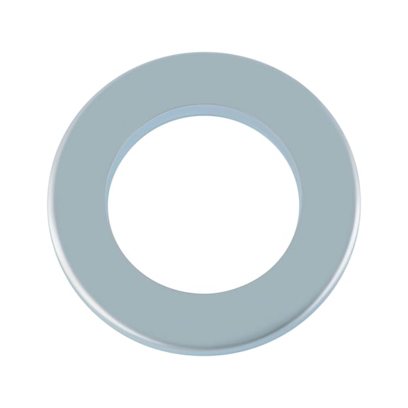 Washer DIN 433, zinc-plated steel, blue passivated (A2K), for cylinder head screw - 1