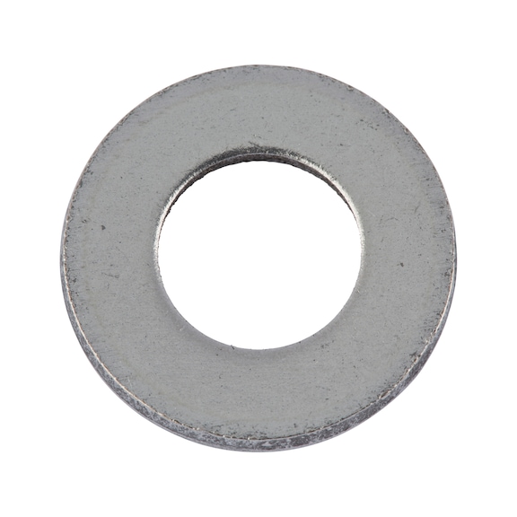 Platte ring zonder facet ISO 7089, staal, 200 HV, verzinkt, blauw gepassiveerd (A2K) - 1