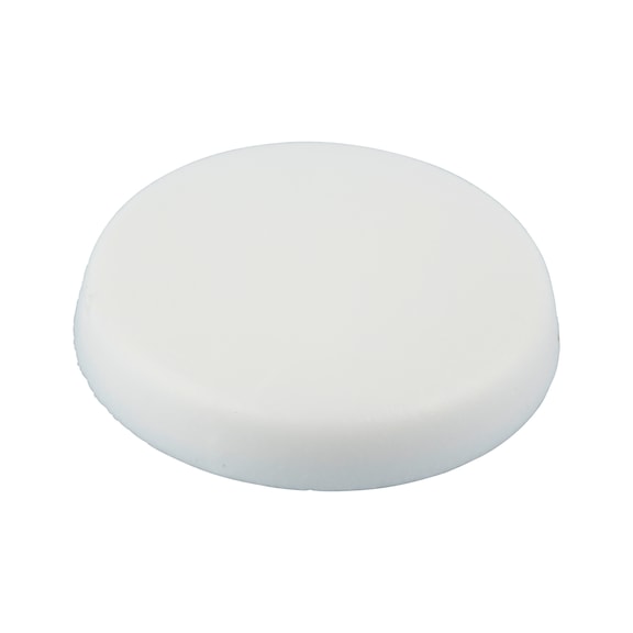 Overlapping cover cap, for hexalobular socket and AW drive - CAP-W.FLG-AW25-R9010-PUREWHITE-D15