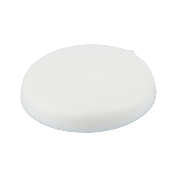 Overlapping cover cap, for hexalobular socket and AW drive - CAP-FL-R9010-PUREWHITE-D15