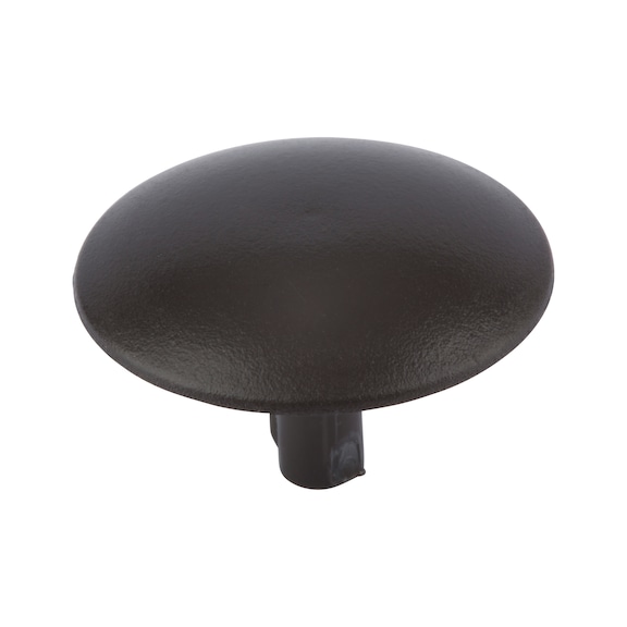 Cover cap for screws with head recess - CAP-(0150)-R9005-JETBLACK-D15/3