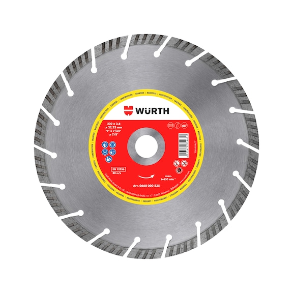 Universal diamond cutting disc  for construction sites - 1