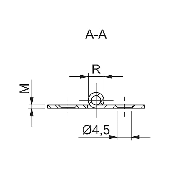 Charnière à nœud étroite, forme en A - 12