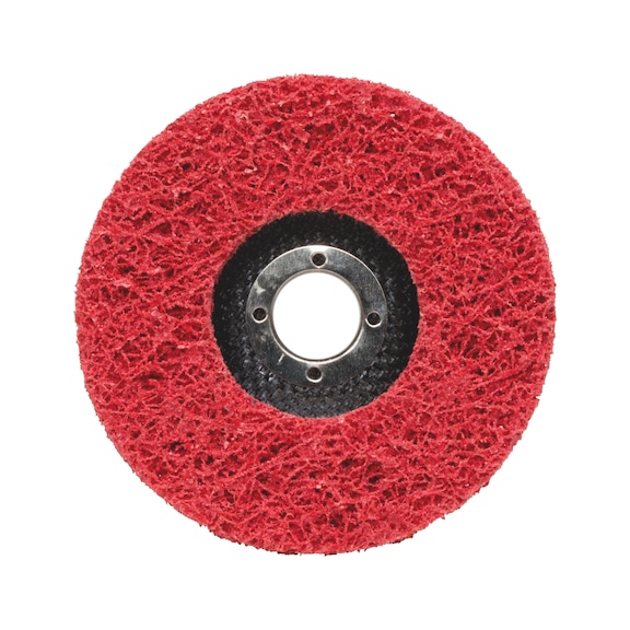 Longlife coarse nylon abrasive fleece disc with cloth plate - 2