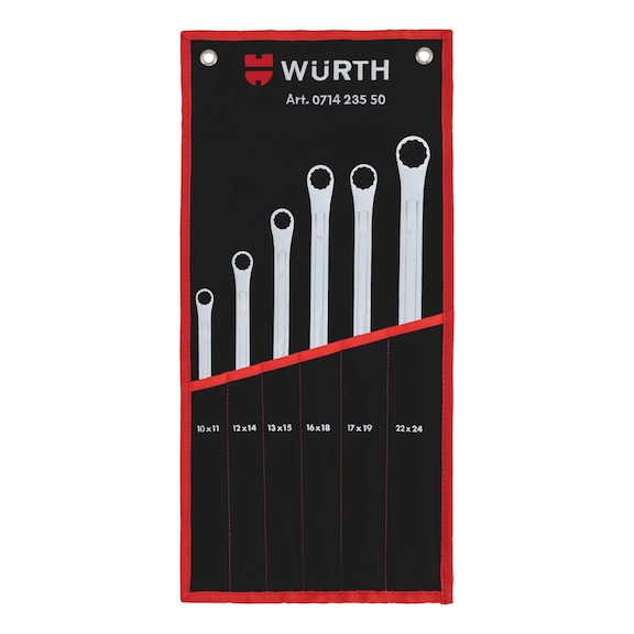Double-end box wrench set, extra long - 1