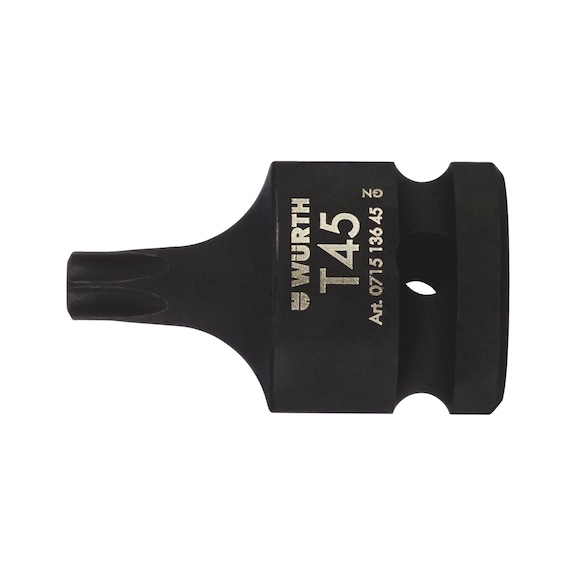 1/2-inch impact socket wrench insert For TX socket screws, short - 1