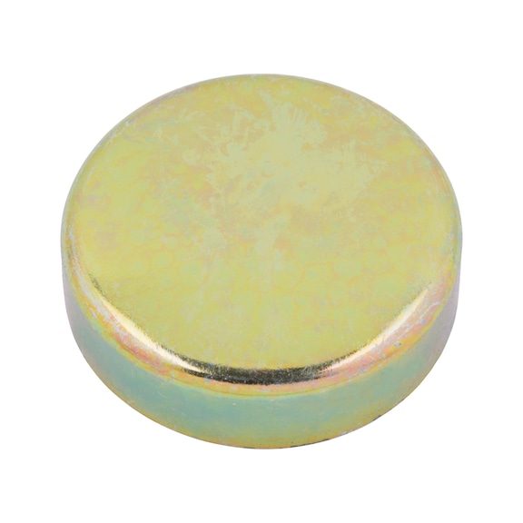 Sealing lid DIN 443, steel, zinc-plated yellow, shape B - 1