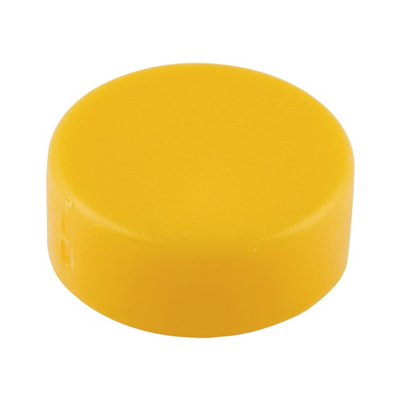 Cover cap for number plate screw Article prefix number 0210 - CAP-(0210)-R1023-TRAFFICYELLOW