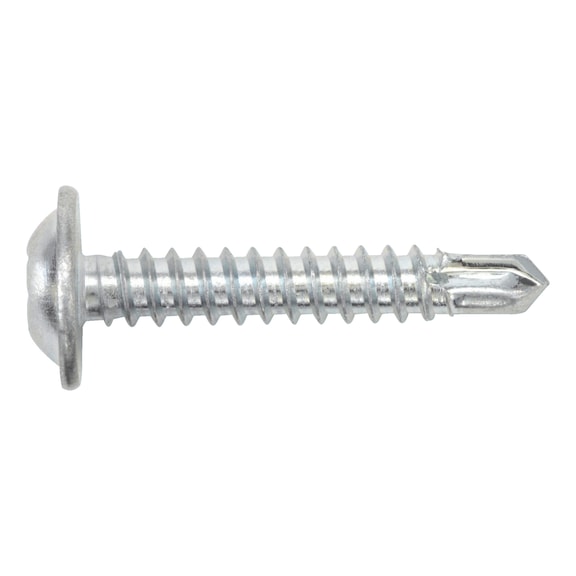 Drilling screw, round head with collar and H cross recess pias<SUP>®</SUP> - 1