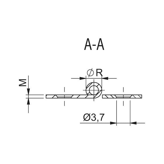 Charnière à nœud étroite, forme en A - 2