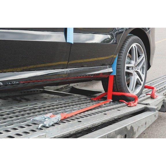 Ratchet lashing strap for automotive transport - 6