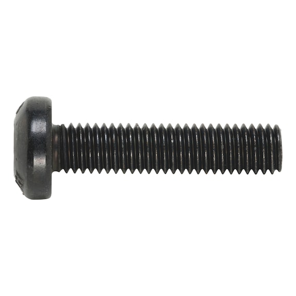 Pan Head screw with hexalobular head ISO 14583, steel, strength class 8.8, zinc-nickel-plated, black (ZNBHL) - 1