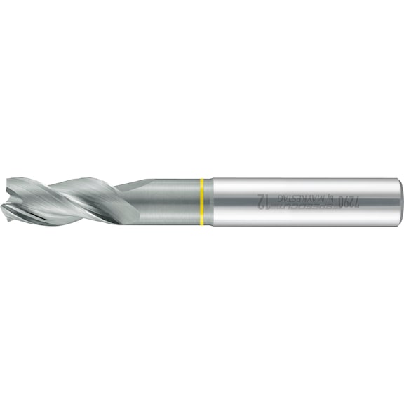 Solid carbide end mill Speedcut aluminium, extra long XXL, optional, three-lipped drill, uneven angle of twist gradient - 1