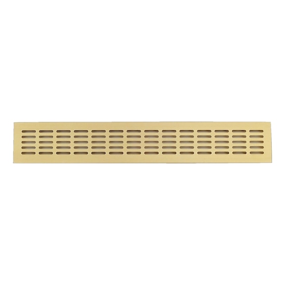 Lüftungsgitter mit ovaler Schlitzlochung 28 x 5 mm - LUEFTGITR-ALU-GOLD/F3-80/500MM