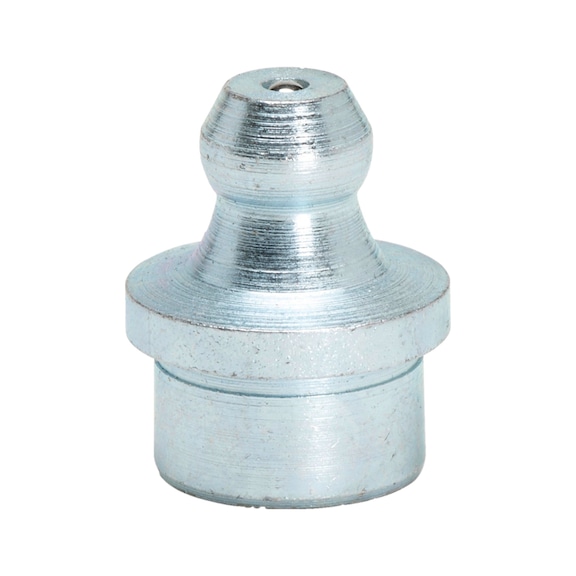 Kegelschmiernippel mit Einschlagzapfen DIN 71412, Form A, Stahl verzinkt - 1