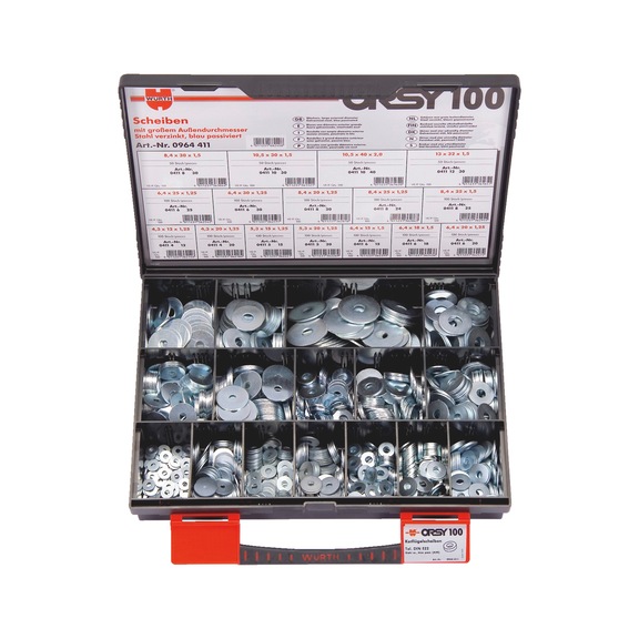 ORSY<SUP>®</SUP>wing repair washers, assortment of 100 - WSH-SET-FENDER-TOLDIN522-(A2K)-1400PCS