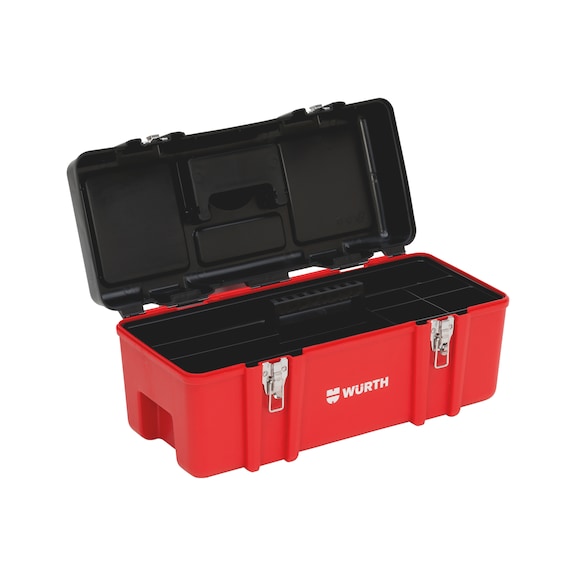 Premium polypropylene tool box With removable tool insert - TLBOX-PLA-580X265X250MM