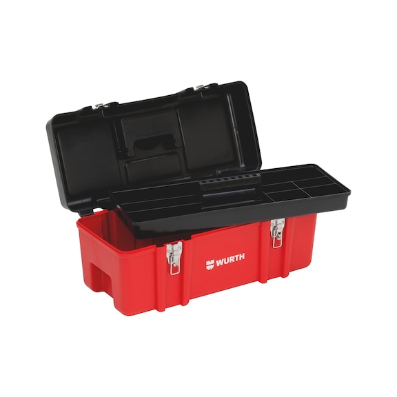 Werkzeug-Box Polypropylen Premium mit einem herausnehmbaren Werkzeugeinsatz - WZGBOX-KST-580X265X250MM