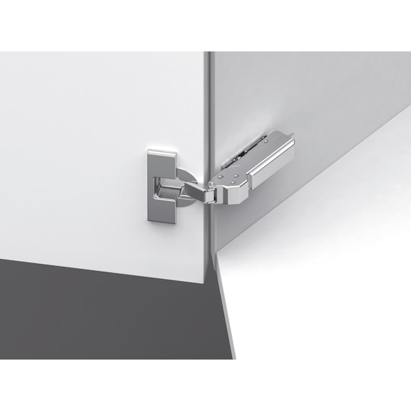 Concealed hinge, TIOMOS click-on 110/45 A With integrated damping, three damping settings available - 1