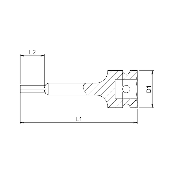 3/4 Zoll Kraftsteckschlüsseleinsatz für Innensechskant-Schrauben, metrisch lang - 2