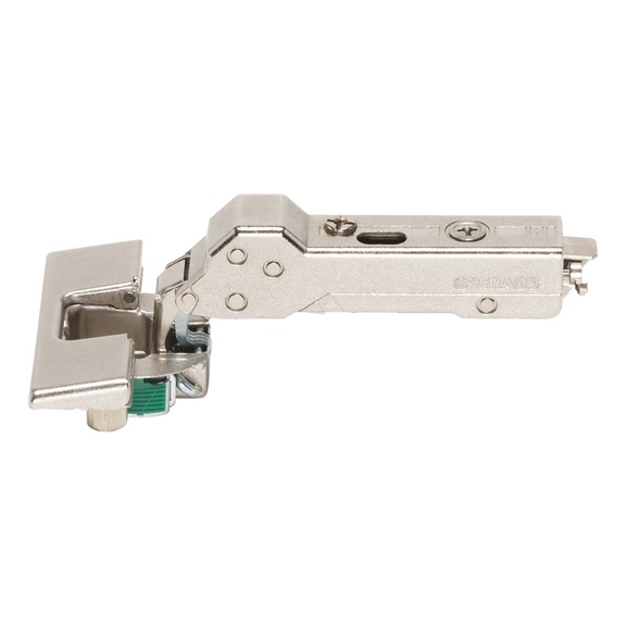 Concealed hinge, TIOMOS Impresso 110/45 A With integrated damping, three damping settings available - HNGE-TS-IMPRESSO-110-45-HS-BB-OVRLY