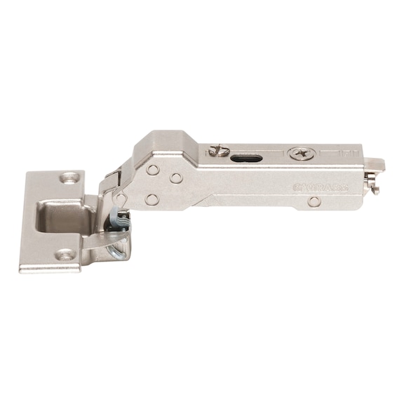 Concealed hinge, TIOMOS click-on 110/45 A With integrated damping, three damping settings available - HNGE-TS-CLICKON-110-45-H-BB-OVRLY