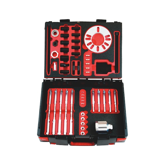 Master wheel hub and drive shaft mounting and dismounting set 43 pieces - WHEEL HUB EXTRACTOR MASTER SET 43-PIECES
