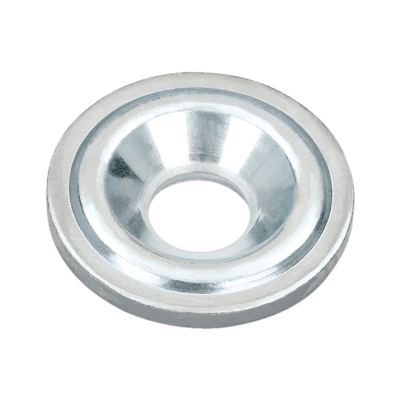 Countersunk washer/washer, deep zinc plated blue - 1