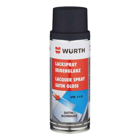 Vernice spray, aspetto lucido setoso - VERNICE SPRAY NERO VW          400ML