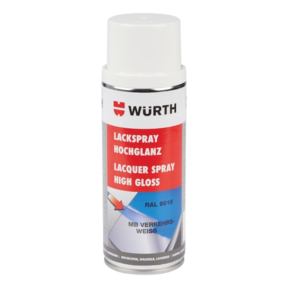 Lackspray hochglanz - LKSPR-R9016-VERKEHRSWEISS-400ML