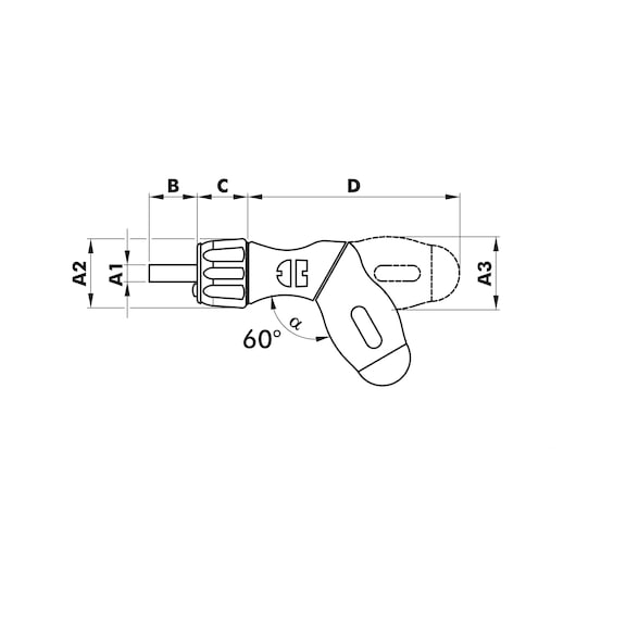 Pistolen-Ratschen-Magazinschraubendreher mit LED-Licht, unbestückt - 2