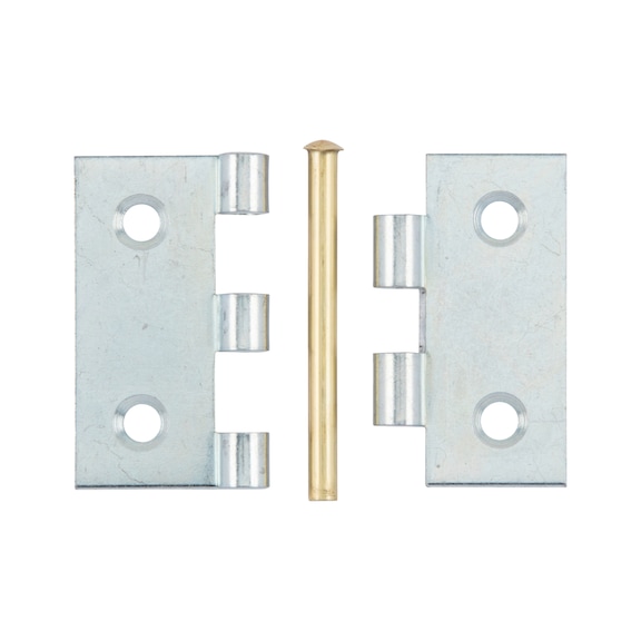 Rolled hinge with loose pin, square - HNGE-ROLLED-LOOSE-PIN-ST-(ZN)-50X50MM