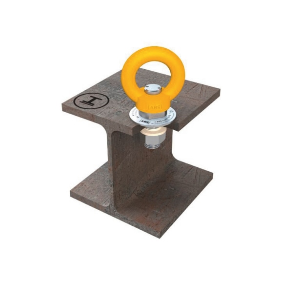 Aanslagpunt ABS Lock III, staal, R, contramoer