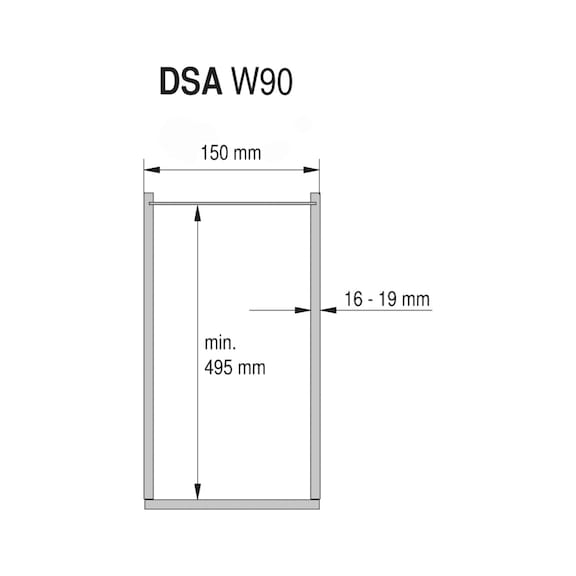 VS SUB Slim legbord volledig uittrekbaar 90° Voor een eenheid van 150 mm breed, voor bakschalen - 2