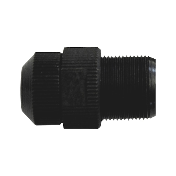 Threaded pin with nozzle