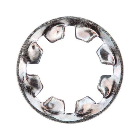 Ringen met binnenvertanding DIN 6797, staal verzinkt, blauw gepassiveerd (A2K) - 1