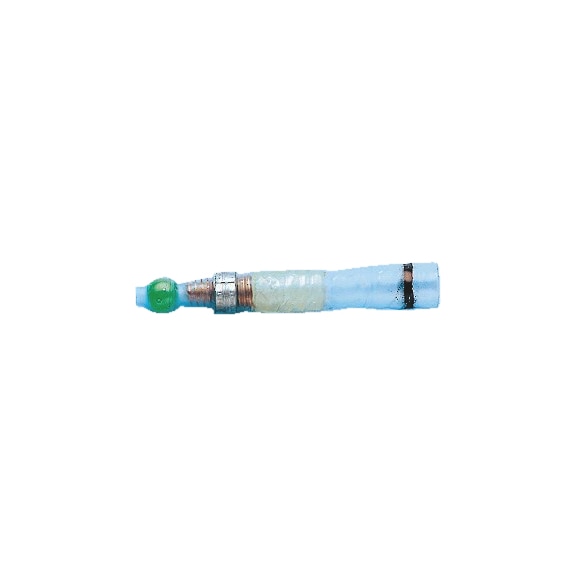 Heat-shrink solder branch connector end connector For dust-proof and damp-proof connections - ENDCON-SLDR-HSHRTUBE-GREEN-3,3MM