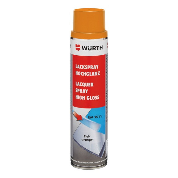 Vernice spray, elevata lucentezza - VERNICE SPRAY ARANCIO PROFONDO 600ML