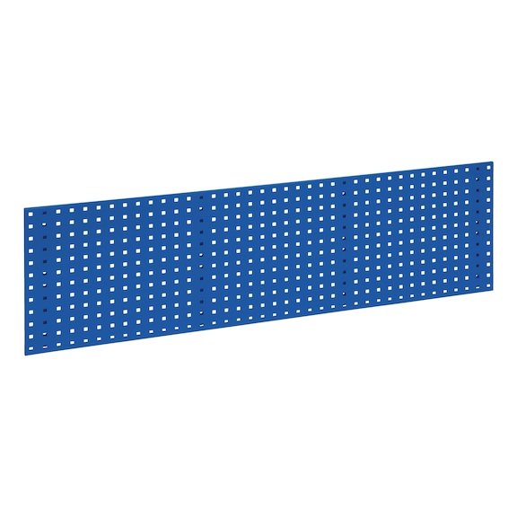 Base plate for square-perforated panel system - BSEPLT-RAL5010-GENTIANVIOLET-457X1486MM