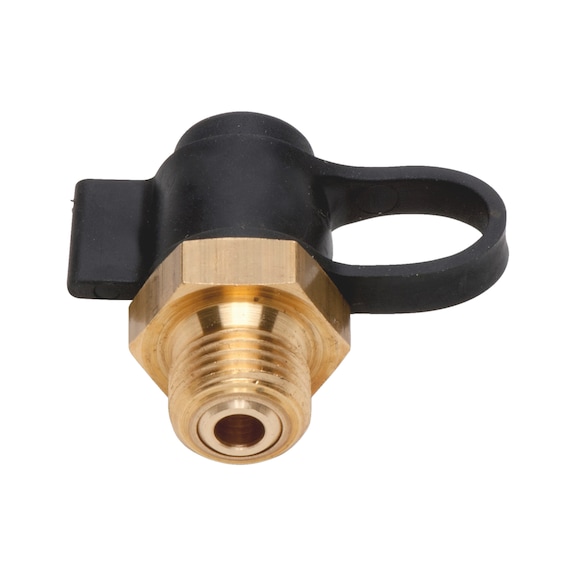 Test connection for tube connector male thread with cover