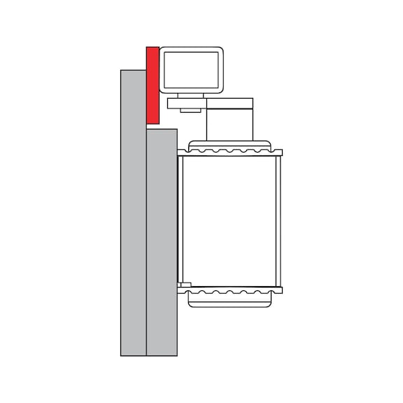 Profilé d'adaptateur Pour ferme-porte avec rail de glissière - 4