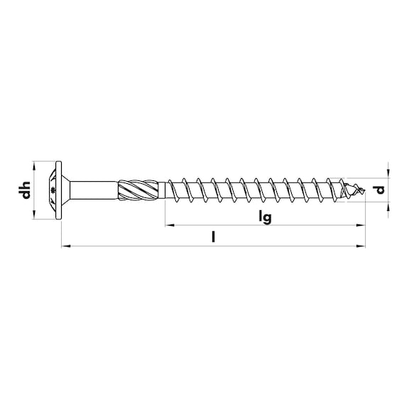 ASSY<SUP>®</SUP> 3.0 SK timber screw - SCR-SK-WO-AW50-(A2L)-10X480/120