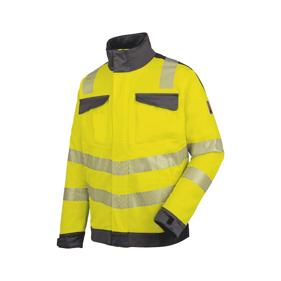 Neon high-visibility jacket, class 3 - WORK JACKET NEON YELLOW/GREY XL