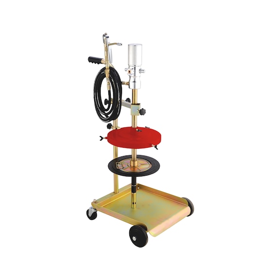 Mobile grease pneumatic lubricator with trolley
