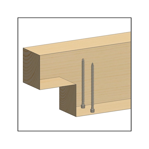 Vis à bois à pointe autoperceuse pour construction bois et renfort structurel ASSY<SUP>®</SUP>plus VG bichromaté FT tête cylindrique - 14