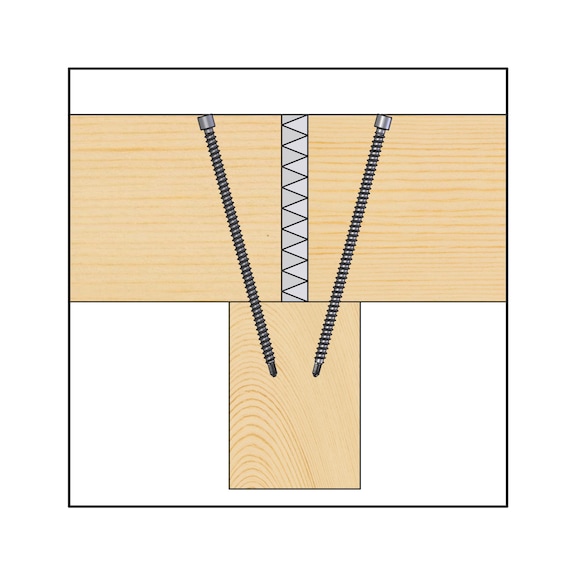 Vis à bois à pointe autoperceuse pour construction bois et renfort structurel ASSY<SUP>®</SUP>plus VG bichromaté FT tête cylindrique - 20