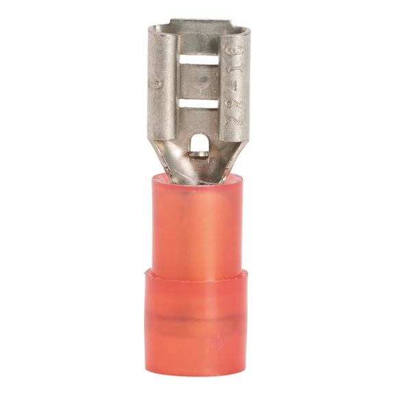 Crimp cable lug, push connector Polyamide insulated - CRMPCBLLUG-PSHCO-4,8X0,5MM-1,5SMM