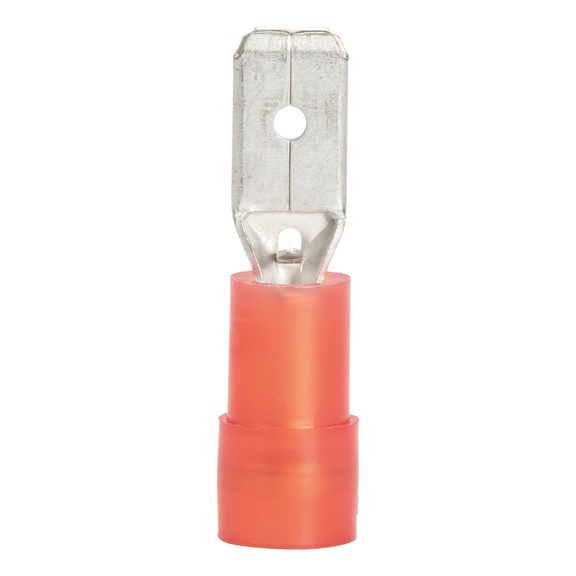 Crimp cable lug, blade connector Polyamide insulated - CRMPCBLLUG-TABCON-4,8X0,8MM-1,5SMM